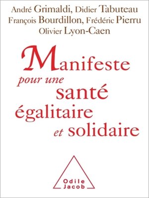 cover image of Manifeste pour une santé égalitaire et solidaire